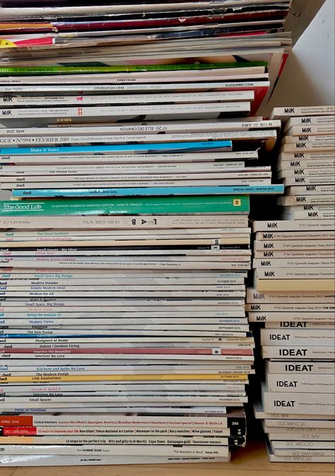 Stack Of Magazines Aesthetic, Magazine Stack Aesthetic, Magazine Collection Aesthetic, Edina Monsoon, Stack Of Magazines, Vogue Aesthetic, Academia Room, Interior Design Fashion, 2023 Vision