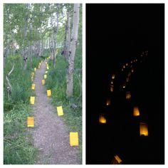 Wizard of Oz Girls’ Camp Ideas. This is an easy way to create a yellow brick road in the wilderness! :) Girls Camp Decorations, Retreat Decorations, Young Women Camp Themes, Camping Display, Girls Camp Ideas, Halloween Campsite, Girls Camp Activities, Camp Director, Lds Girls Camp