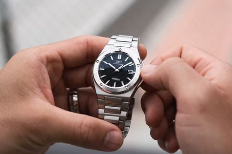 IWC Ingenieur Watch Video Review: A Week On The Wrist Iwc Ingenieur, Gerald Genta, Iwc Watches, Pilot Watch, Blue Checkered, Patek Philippe Nautilus, Audemars Piguet Royal Oak, This Is Us Quotes, Watch Video