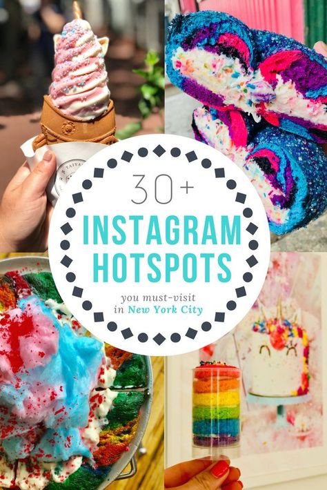 You've gawked at the photos in amazement: rainbow bagels, unicorn ice cream, and freakshakes galore. I ate at every possible one so you don't have to -- in 48 hours. This is the most Instagrammable places in NYC. #newyork #instagram #foodporn #rainbowfood Rainbow Bagels Nyc, Vegas Desserts, Rainbow Bagels, Places In Nyc, Nyc Vacation, Rainbow Desserts, Unicorn Ice Cream, Ny Trip, Nyc Travel