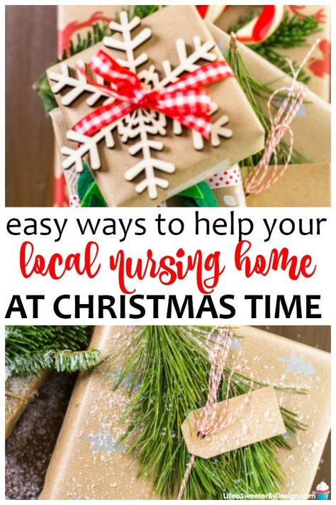 10 Ways to Help Your Local Nursing Home This Holiday Season - Life is Sweeter By Design Christmas Gifts For Homeless, Gifts To Make For Nursing Home Residents, Nursing Home Donation Ideas, Resident Christmas Gifts, Christmas Gifts For Nursing Home Staff, Nursing Home Resident Gifts, Diy Christmas Gifts For Nursing Home Residents, Christmas Ideas For Nursing Homes, Crafts For Residents In Nursing Homes