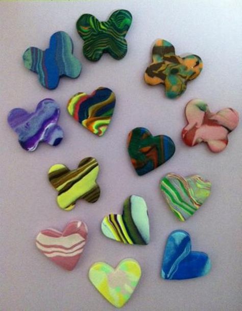 Heart Clay Charms Life Celebration Ideas, Celebration Of Life Ideas, Clay Butterflies, Candle Lighting Ceremony, Memorial Beads, Memorial Favors, Baking Clay, Sculpey Clay, Memorial Flowers