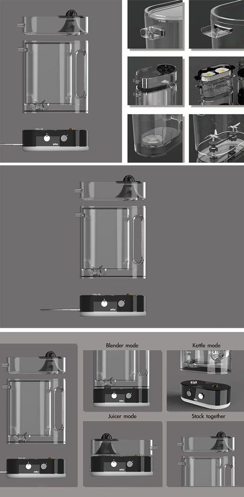 Finding inspiration in the design language of Dieter Rams’ Braun collection, ChenKai Zhang created renderings for a modular kitchenware concept that’s as familiar and practical as the iconic Braun appliance. READ & VIEW MORE NOW! Kitchenware Design, Dieter Rams, Toasters, Finding Inspiration, Kitchen Appliance, Cooking Appliances, Construction Process, Mechanical Design, Yanko Design