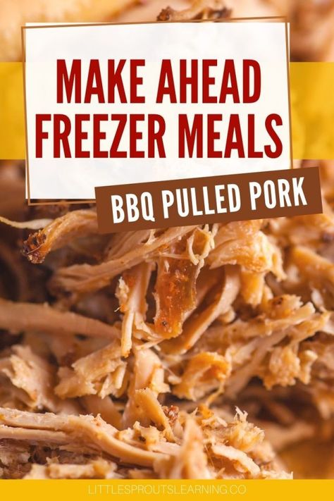 Do you love a simple BBQ pulled pork sandwich with tender, moist, flavorful meat? I know I do. It's a great easy dinner idea to throw a bunch of pork roast in the crockpot and make a bunch of Make-Ahead Freezer Meals for later. Pork Freezer Meals, Roast In The Crockpot, Crockpot Meal Prep, Bbq Pulled Pork Slow Cooker, Bbq Pork Sandwiches, Crockpot Pork Roast, Bbq Pulled Pork Sandwiches, Pork Recipes For Dinner, Freezable Meals