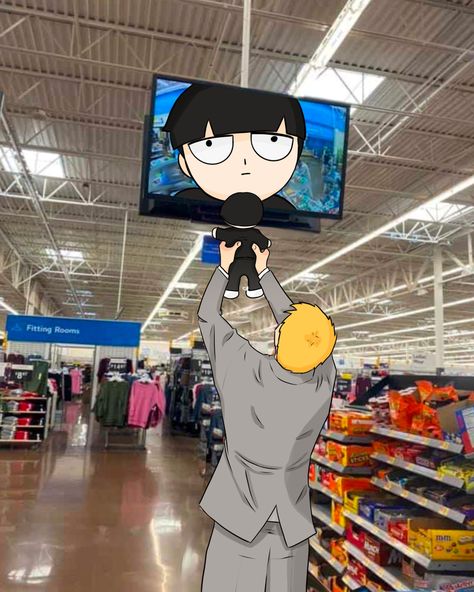 Reigen holding mob plush cctv walmart Reigen Nendoroid, Security Guard Dimple Mp100, Mob And Reigen Matching, Mob Pysho100 Reigen, Reigen Arataka Pfp, Reigen Plush, Shigeo And Reigen, Teru Mob, Reigen And Mob