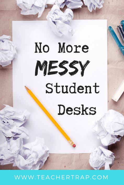 How To Keep Desks From Moving Classroom, Classroom Clean Up Routine, Desk Checklist For Students, New Student Tips, Organizing Student Supplies, Desk Reminders For Students, Classroom Organization Elementary Desk Arrangements, Classroom Desk Organization Student, Student Desk Storage Ideas