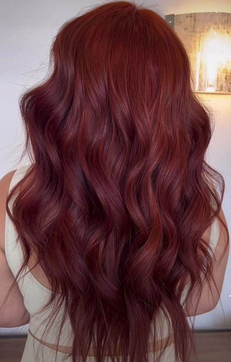 27 Hottest Red Hair Color Ideas Perfect For This Season - 37 Deep Red Hair, Red Hair Color Ideas, Dark Red Hair Color, Mahogany Hair, Maroon Hair, Cherry Red Hair, Wine Red Hair, Red Hair Inspo, Wine Hair