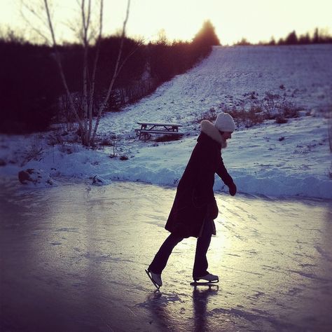 Skate on a frozen pond. Pond Skating, Ice Skating Pond, Winter Skating, Sledding Hill, Frozen Pond, Big Sky Montana, Frozen Ice, Ice Skater, Small Lake