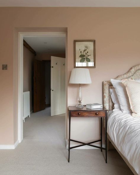 Farrow And Ball Bedroom, Setting Plaster, Pink Paint Colors, Attic Conversion, Colour Consultant, Contemporary Homes, Pink Paint, Pink Bedroom, Spare Room