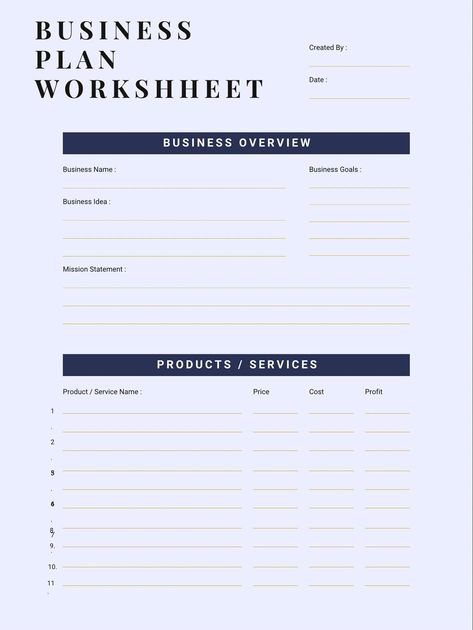 printable worksheets to help get you started get started on your business plan. Cleaning Business Plan Template, How To Make A Business Plan, Business Plan Template Free Printables, Plan Aesthetic, Business Paperwork, Real Estate Transaction Coordinator, Craft Business Plan, Starting A Business Checklist, Planner Worksheets