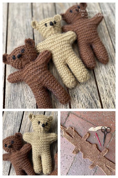 Knit Toys Free Pattern Stuffed Animals, Knitting Bear, Knitting Dolls Free Patterns, Teddy Bear Crafts, Teddy Bear Patterns Free, Knitted Dolls Free, Teddy Bear Knitting Pattern, Knitted Stuffed Animals, Bear Patterns Free