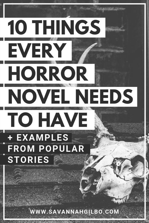 Conventions of the Horror Genre: 10 Things Every Horror Novel Needs | Savannah Gilbo - Are you writing a horror novel? Want to learn how to write a horror novel that works? Check out the10 things every horror novel needs to have in order to satisfy fans of the genre! #amwriting #writingtips #writingcommunity Cosmic Horror Writing Prompts, Writing Horror Tips, Horror Writing Tips, Suspense Writing, Horror Writing Prompts, Write Horror, Horror Writing, Pen Tools, Writing Horror