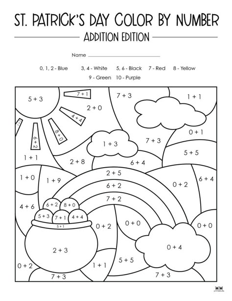 Saint Patrick's Activities For Kids, St Patrick’s Day Color By Number, 2nd Grade Stem Activities Free, St Patricks Day Worksheets 2nd Grade, St Patricks Day In The Classroom, Free Printable Color By Number Pages, St Patricks Day Activity Sheets, Spring Color By Number Free, Free Printable St Patricks Day Activities