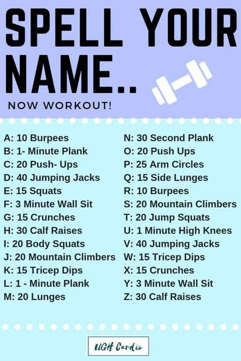 Your Name Workout, Name Workout, Spell Your Name Workout, Workout Morning, Mental Health Articles, Frankie Sandford, Spell Your Name, Fitness Career, Health Humor