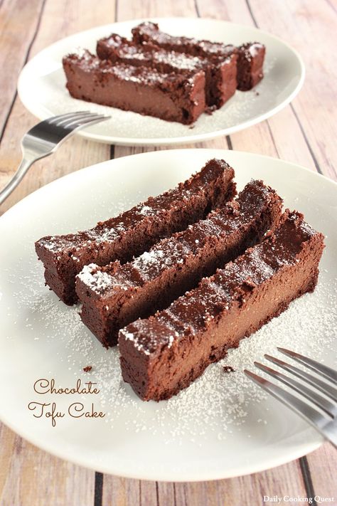 Chocolate Tofu Cake Tofu Cake Recipe, Tofu Cake, Tofu Desserts, Tofu Dessert, Desayuno Keto, Truffle Cake, Pastas Recipes, Chocolate Truffle Cake, Rum Cake