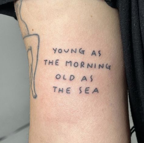 tattoo Sarcastic Tattoos, The Morning, Tattoo Quotes, The Sea, Tattoos