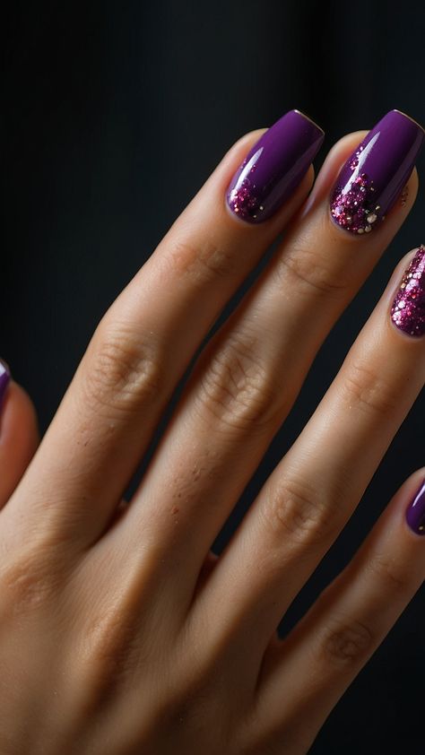 Discover the enchanting world of purple hues nails This blog post is your ultimate guide to inspiring nail art designs showcasing everything from dark and light shades to pastel delights Dive into creative ideas featuring glittery accents and chic black and pink polish Unlock stunning art designs that will elevate your nail game whether you prefer acrylic styles or classic cuts Embrace the beauty of purple hues and find the perfect look that complements your unique style Clic Dark Purple Pink Nails, Fall Nails Purple, Purple Nail Art Ideas, Purple French Manicure, Purple Nail Art Designs, Dark Purple Nails, Plum Nails, Purple Nail Art, Bridesmaids Nails