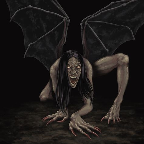 The Aswang. Ghoul Mythology, Aswang Monster, Aswang Art, Demonic Vampire, Filipino Mythology, Filipino Folklore, Western Mexican, Philippine Mythology, Female Monster