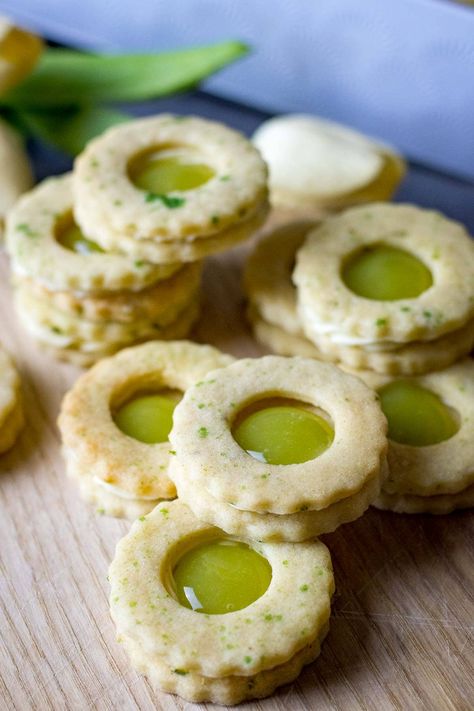 Key Lime Pie Biscuits | Somebody Feed Seb Green Colored Desserts, Lime Dessert, Pta Mom, Sourdough Ideas, Key Lime Cookies, Lime Curd, Lime Desserts, Sweet Foods, Shortbread Biscuits