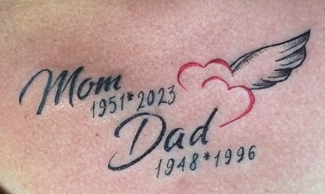 Deceased Loved Ones Tattoos, Tattoo For Mother Who Passed, Mom And Dad Memorial Tattoos, Mum And Dad Tattoos, Rip Tattoos For Dad, Memorial Tattoos Mom, Rip Tattoos, Rip Tattoos For Mom, Mother Tattoo