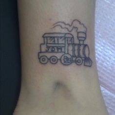 steam train tattoo - Google zoeken Steam Train Tattoo, Train Tattoos, Train Tattoo, Meaning Tattoos, Tattoos Pictures, Anchor Tattoo Design, Tattoos With Kids Names, Ankle Tattoos, Tattoo For Son