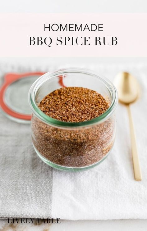 A simple and delicious, sweet and smoky, homemade BBQ spice rub that can be used on anything from grilled chicken to smoked brisket or ribs! Add it to a grilling gift basket for the perfect Father's Day gift. #BBQ #spicerub #grilling #summer #recipes #easy Best Bbq Rub Recipe, Bbq Rib Rub, Bbq Spice Rub, Best Bbq Ribs, Smoked Tri Tip, Bbq Rub Recipe, Bbq Pork Recipes, Bbq Dry Rub, Grilling Guide