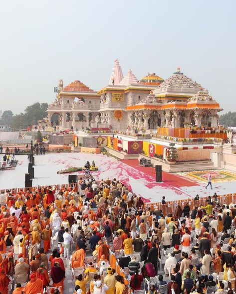 Divine moments from Ayodhya. Every Indian will remember this day. May Prabhu Shri Ram always bless us. | Instagram Ram Ji Photo, Ram Temple, Ayodhya Ram, Rath Yatra, Ram Ji, Ancient Kingdom, Lord Rama, Solar Energy Panels, Temple Architecture