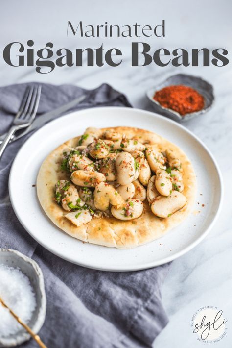 How To Make The Most Mouthwatering Marinated Gigante Beans Marinated Gigante Beans, Gigante Bean Recipes, Gigante Beans Recipe, Marinated Butter Beans, Gigantes Beans Recipe, Gigantes Recipe, Giant Beans Recipe, Marinated Beans, Greek Fava