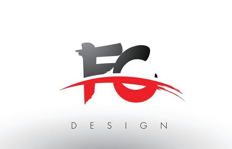 FC F C Brush Logo Letters with Red and Black Swoosh Brush Front Fc Logo Design, Deadpool Hd, Deadpool Hd Wallpaper, Brush Logo, Logo Design Letter, Fc Logo, Logo Letters, Flower Graphic Design, House Furniture Design