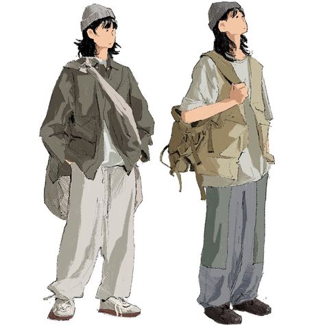 Casual Outfits Winter, Springs Outfit, Jeans Drawing, Baggy Clothing, Jacket Drawing, Drawing Examples, Boy Illustration, Swag Art, Baggy Clothes