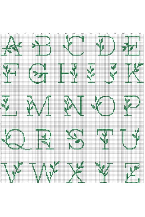 leaf alphabet cross stitch - Craft with Cartwright Alphabet Cross Stitch Letters Free, Cross Stitch Symbols, Cross Stitch Letters Fonts, Name Cross Stitch, Cross Stitch Letters Fonts Free Pattern, Cross Stitch Fonts Free Alphabet Charts, Cross Stitch Name Patterns, Cross Stitch Lettering, Fancy Cross Stitch Alphabet