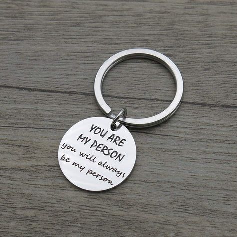 You Are My Person, You Will Always Be My Person. Keychain. Stainless Steel Pendant Keychain, Key Ring. Gift for New Mom, Gift for Husband, Wife, Partner, Soulmate, Lover, Boyfriend, Girlfriend, My Love, Fiance, Fiancee, Valentine’s Day, Christmas, Easter, Anniversary, Birthday Gifts  #fashion #keychain #gift #gifts ----> Your visit supports us, thank you! https://amzn.to/2NFmjMu Unique Best Friend Gifts, Best Friends Day, Gifts Forbest Friend, Friendship Quote, You Are My Person, Best Friend Day, Pendant Keychain, My Person, Best Friend Jewelry