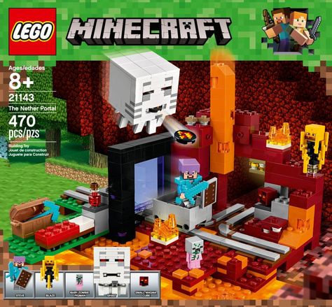 Lego - Minecraft The Nether Portal, Multi Colored Minecraft Portal, Baby Zombie, Nether Portal, Minecraft Toys, Lego Knights, Shop Lego, Minecraft Games, Lego Minecraft, Lego Toys