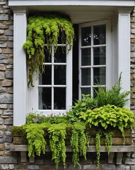 20 Most Creative Window Box Ideas For Your Home – ToolzView Front Of House Window Boxes, Houses With Window Boxes, Window Boxes Ideas, Green Window Box, Window Garden Ideas, Indoor Window Boxes, Window Ledge Decor, Neoclassical Mansion, Window Flower Boxes