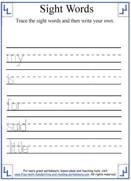 trace and write the sight words Sight Word Writing Practice, Teaching Kindergarten Sight Words, Sight Words Kindergarten Activities, Kindergarten Sight Words, Preschool Sight Words, Writing Sight Words, Handwriting Sheets, Writing Sites, Sight Words Printables