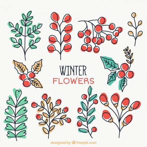 Plant Doodle, Christmas Fonts Free, Christmas Leaves, Merry Christmas Background, Christmas Portraits, Christmas Plants, Christmas Border, Christmas Doodles, Beautiful Christmas Decorations