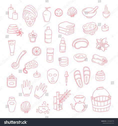 Bamboo Illustration, Doodle Simple, Spa And Massage, Doodle Icons, Vector Doodle, Skincare Facial, Pregnancy Art, Powerpoint Slide Designs, Doodle Icon