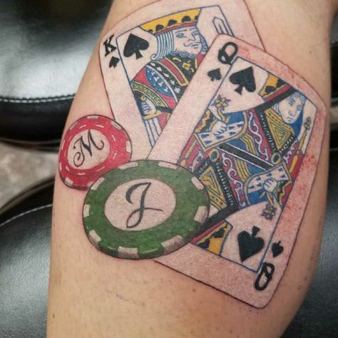 Playing cards and poker chips tattoo! Poker Cards Tattoo, Chips Tattoo, Poker Chips Tattoo, Poker Tattoos, Chip Tattoo, Poker Tattoo, Cards Tattoo, Small Wave Tattoo, Playing Cards Design