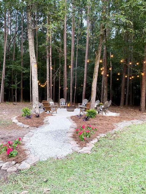 Outdoor Fire Pit Ideas, Outdoor Fire Pit Area, Rocks Landscaping, Fire Pit Landscaping, Fire Pit Ideas, Landscaping With Large Rocks, Fire Pit Area, Fire Pit Designs, Backyard Inspiration