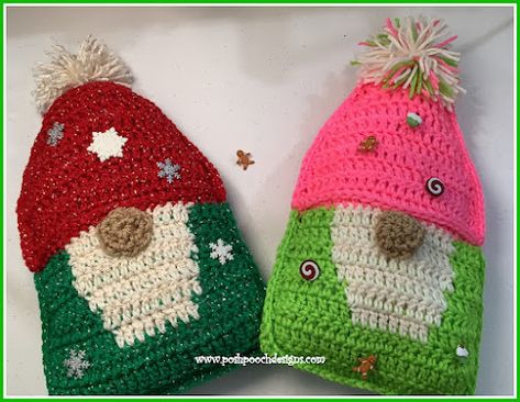 Posh Pooch Designs : FRIDAY FUN DAY! Gnome For The Holidays Pillow Crochet Pattern | Posh Pooch Designs Crochet Gnome Pillow Pattern Free, Crochet Gnome Pillow, Friday Fun Day, Gnome Pillow, Pillow Crochet Pattern, Gnome For The Holidays, Crochet Gnome, Crochet Flats, Pillow Crochet