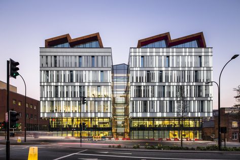 U Glass, Channel Glass, Sheffield Hallam University, Brick Face, Street Building, University Architecture, Glass Walls, Glass Facades, Built Environment