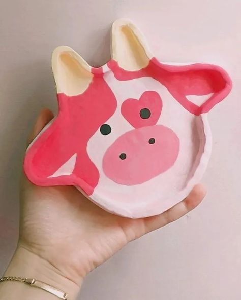 Strawberry Cow Pottery, Cow Pottery, Strawberry Cow, Ceramics Ideas, Ceramics Ideas Pottery, Ceramic Pottery, Sugar Cookie, Cow, Ceramics