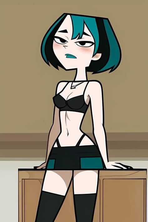 Total Drama Island Tattoo, Gwen Total Drama Wallpaper, Cute Female Cartoon Characters, Iconic Cartoon Pfp, Bazooka Drawing, Gwen Total Drama Fanart, Gwen From Total Drama Island, Total Drama Island Gwen, Tdi Gwen