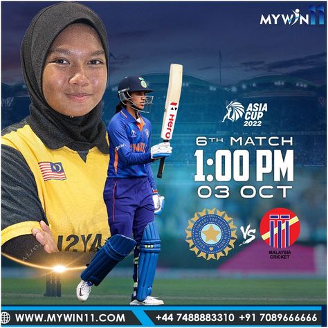 Predict Todays cricket match and win on India vs Malaysia cricket 🟧 ALL MATCHES AVAILABLE GET YOUR ID NOW 🟧Join Now : www.mywin11.com ✅ GET 🆔 FOR FREE ✅ UPTO 10% REAL CASH 📢 WhatsApp: https://wa.me/+917089666666 #India #malaysiacricket #casinoindia #bettingid #casinoonline #casinobonus #casinoroullete #casinowinnings #betting #bettingtips #onlinebetting #baccart #cricketlovers #cricketfans #casinofan #cricketchallenge #cricketchallenge #cricketnews #cricketlovers Cricket Match, Cricket News, Casino Bonus, For Free, Baseball Cards, India, Baseball, Sports