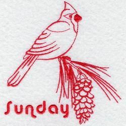 PCRW1781 Cardinal Embroidery, Redwork Embroidery Patterns, Vintage Embroidery Transfers, Free Embroidery Patterns, Embroidery Red, Birds Embroidery Designs, Ideas Embroidery, Redwork Embroidery, Embroidery Transfers