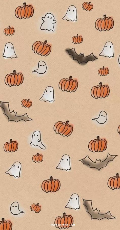 Phone Wallpaper Pastel, Holiday Iphone Wallpaper, Autumn Phone Wallpaper, Helloween Wallpaper, Wallpaper Rosa, Halloween Crafting, Halloween Wallpaper Iphone Backgrounds, Pumpkin Wallpaper, Cute Home Screen Wallpaper