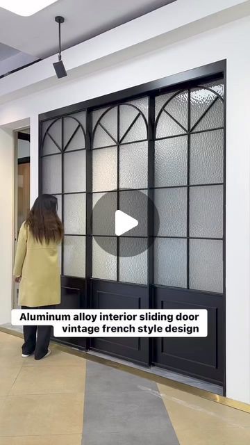 Probing Home | Aluminum alloy interior sliding door vintage french style design | Instagram Aluminum Sliding Door Design, French Sliding Door, French Door Sliding, French Sliding Doors, Interior Sliding Door, Sliding French Doors, Aluminium Sliding Doors, Vintage French Style, Sliding Door Design