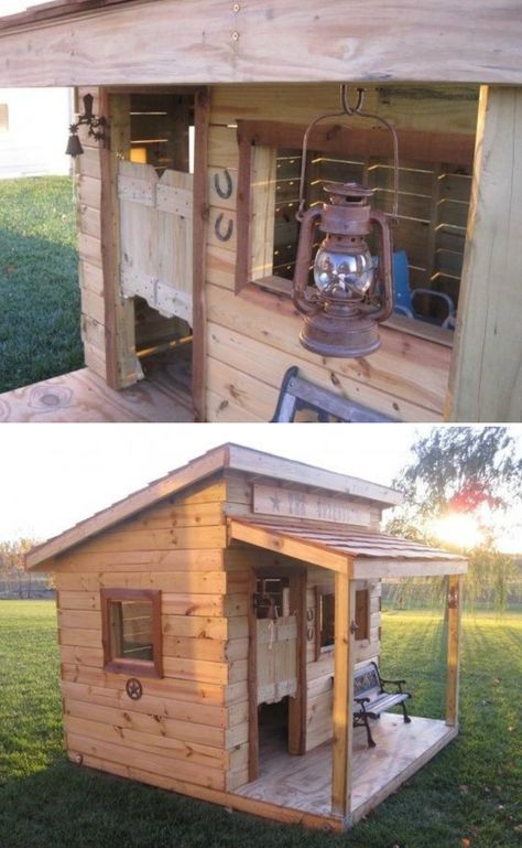 Witch Shack, Outside Playhouse, Kids Clubhouse, Western Kids, Backyard Kids, Western Saloon, Kids Forts, Diy Playhouse, Backyard Playhouse