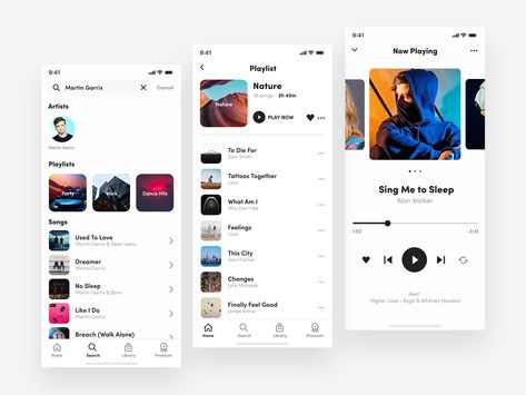 Play Playlist, Music App Design, Sing Me To Sleep, App Ios, Nature Artists, App Design Inspiration, Web Project, Mobile App Ui, Music App