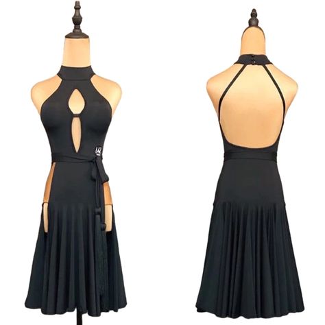 Vestido negro de baile latino, disfraz Sexy para mujer, ropa de diseño, ropa de salón, ropa de práctica, traje de baile de Salsa JL2687 _ - AliExpress Mobile Latin Ballroom Dresses Costumes, Black Latin Dance Dress, Salsa Outfit, Ballroom Dress Inspiration, Salsa Dancing Outfit, Dancing Outfit, Latin Ballroom Dresses, Dress Train, Latin Dance Dress